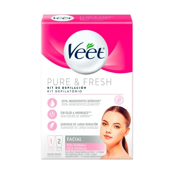 Kit Creme Depilatorio Facial Veet 50G + Pós Depilatorio 50G