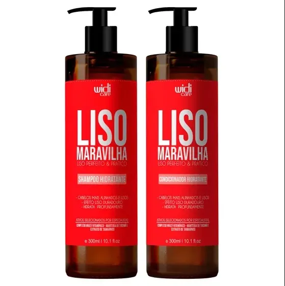 Kit Widi Care Liso Maravilha Shampoo 300ml  Condicionador 300ml  Fluído 200ml