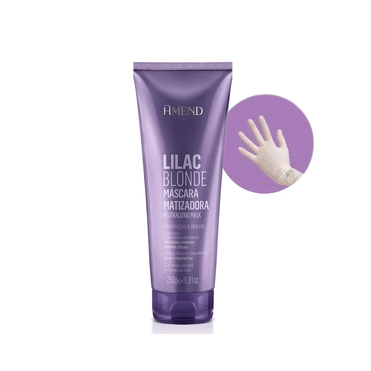 Amend Mascara Matizadoras Lilac Blonde 250ml + Luva | By Linda