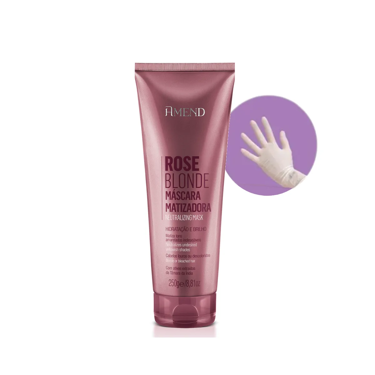 Amend Mascara Matizadoras Rose Blonde 250ml + Luva | By Linda