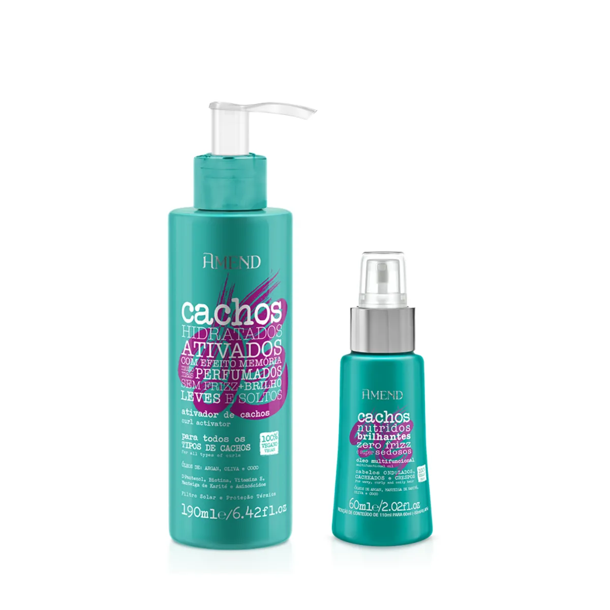Amend Cachos Ativador de Cachos 190ml + Óleo Multifuncional 60ml | By Linda