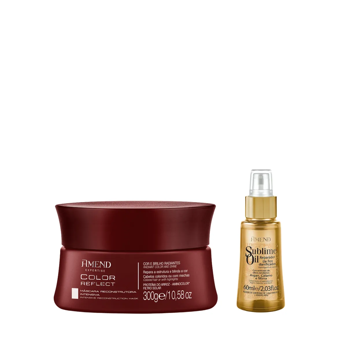 Amend Expertise Color Reflect Masc 300ml + Sublime Oil 60ml | By Linda