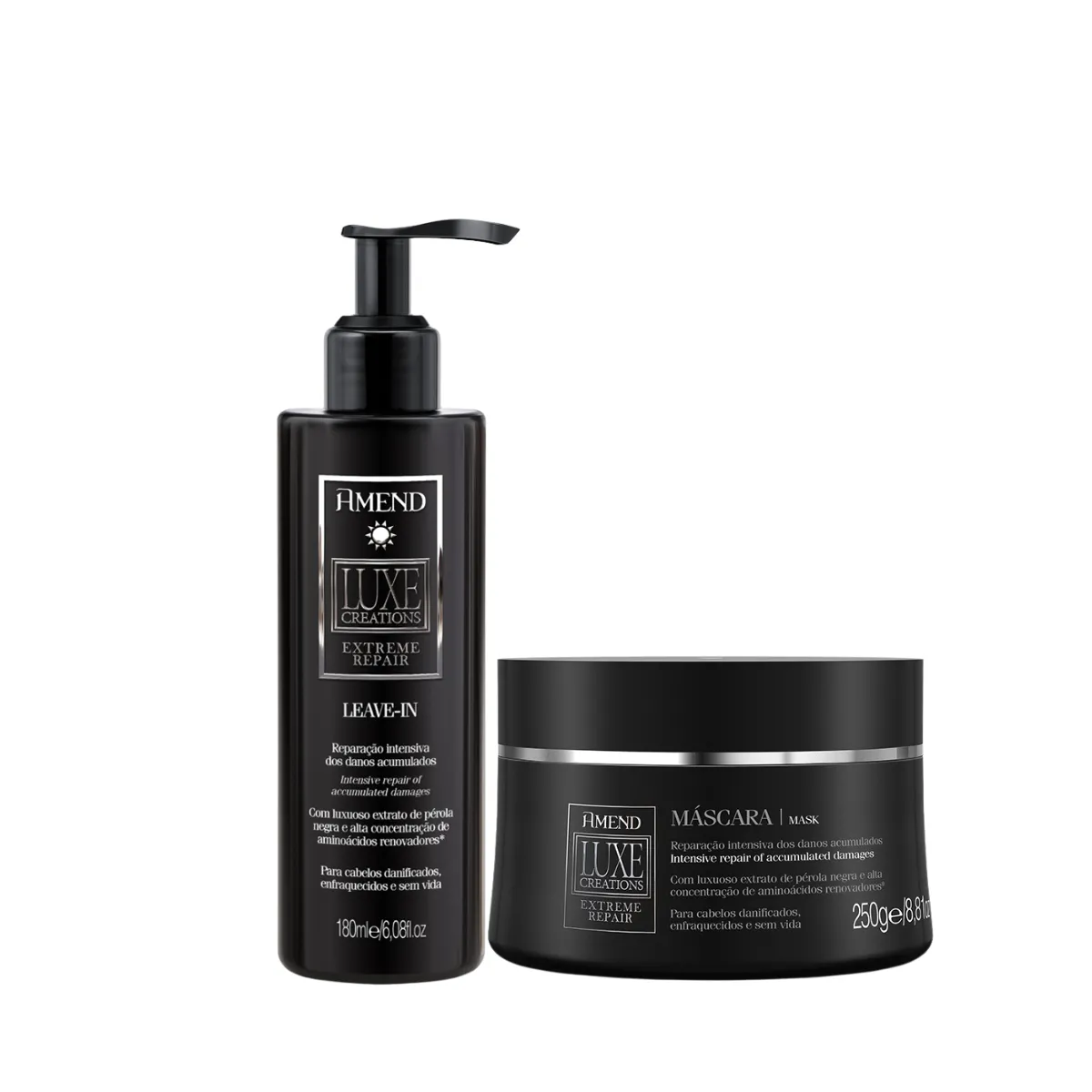 Amend Luxe Creations Extreme Repair Masc 300ml + Leave-in 180ml | By Linda
