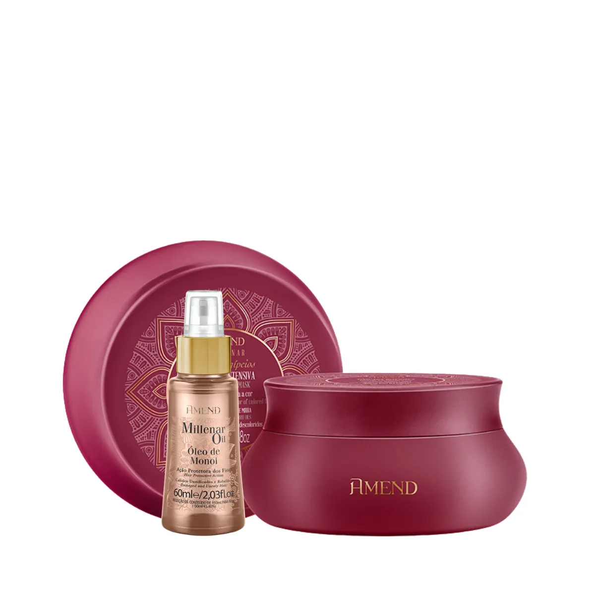 Amend Millenar Óleos Egípcios Masc 300ml + Millenar Oil Monói 60ml | By Linda