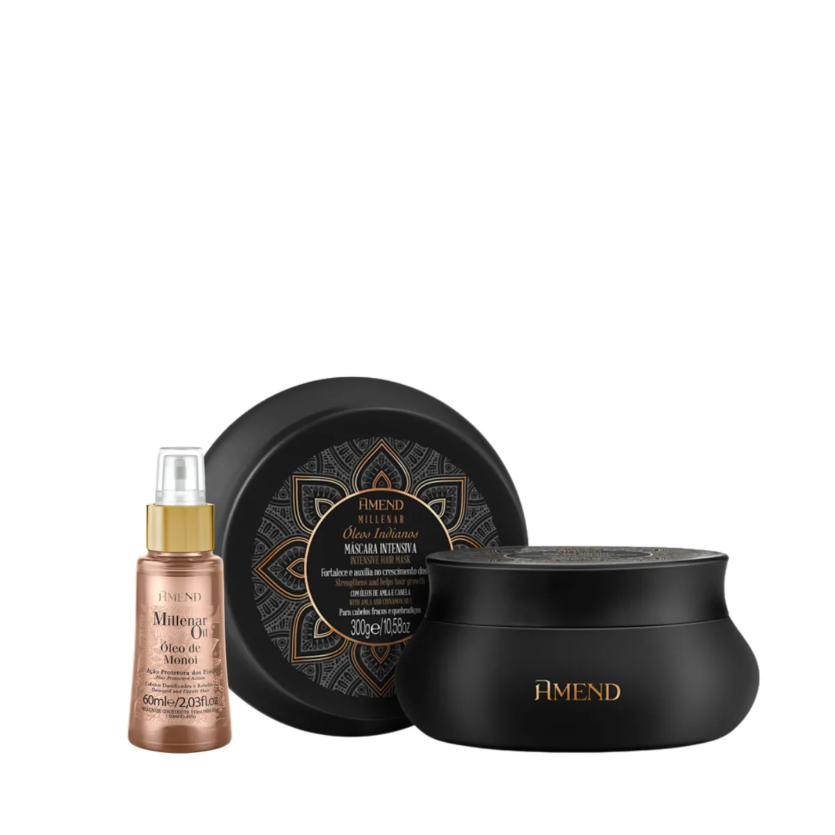Amend Millenar Óleos Indianos Masc 300ml + Millenar Oil Monói 60ml | By Linda