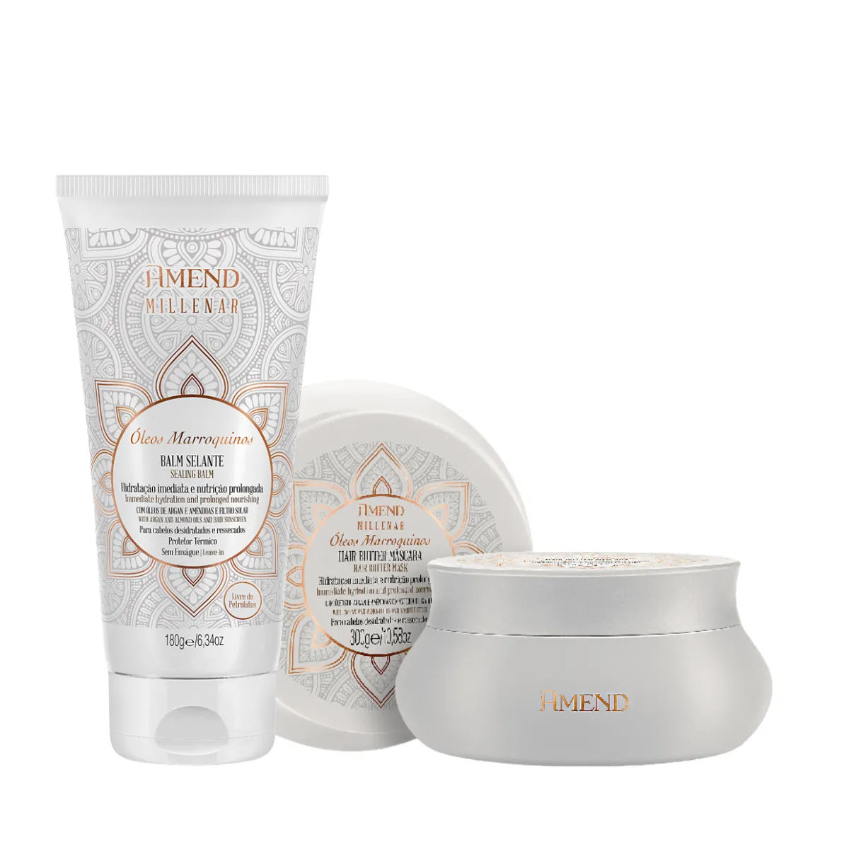 Amend Millenar Óleos Marroquinos Masc 300ml + Balm Selante 180ml | By Linda