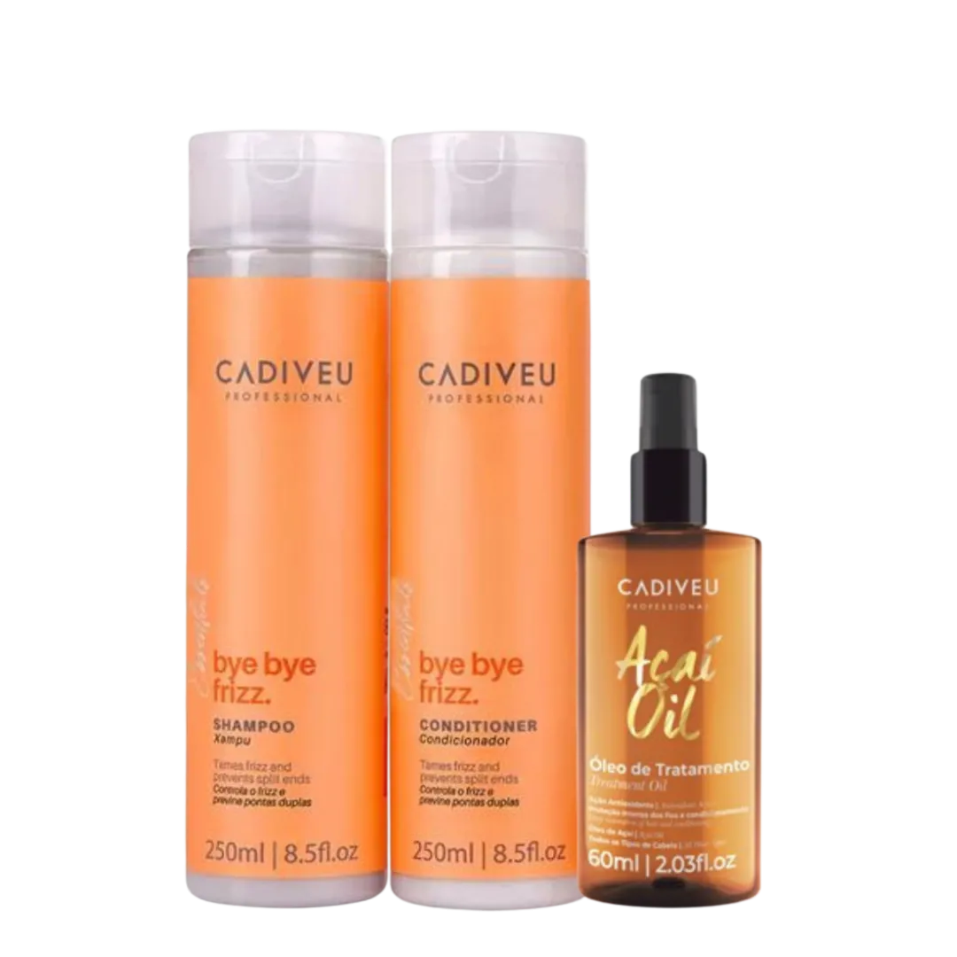 Cadiveu Essentials Bye Bye Frizz Sh + Cond + Açaí Oil 60ml