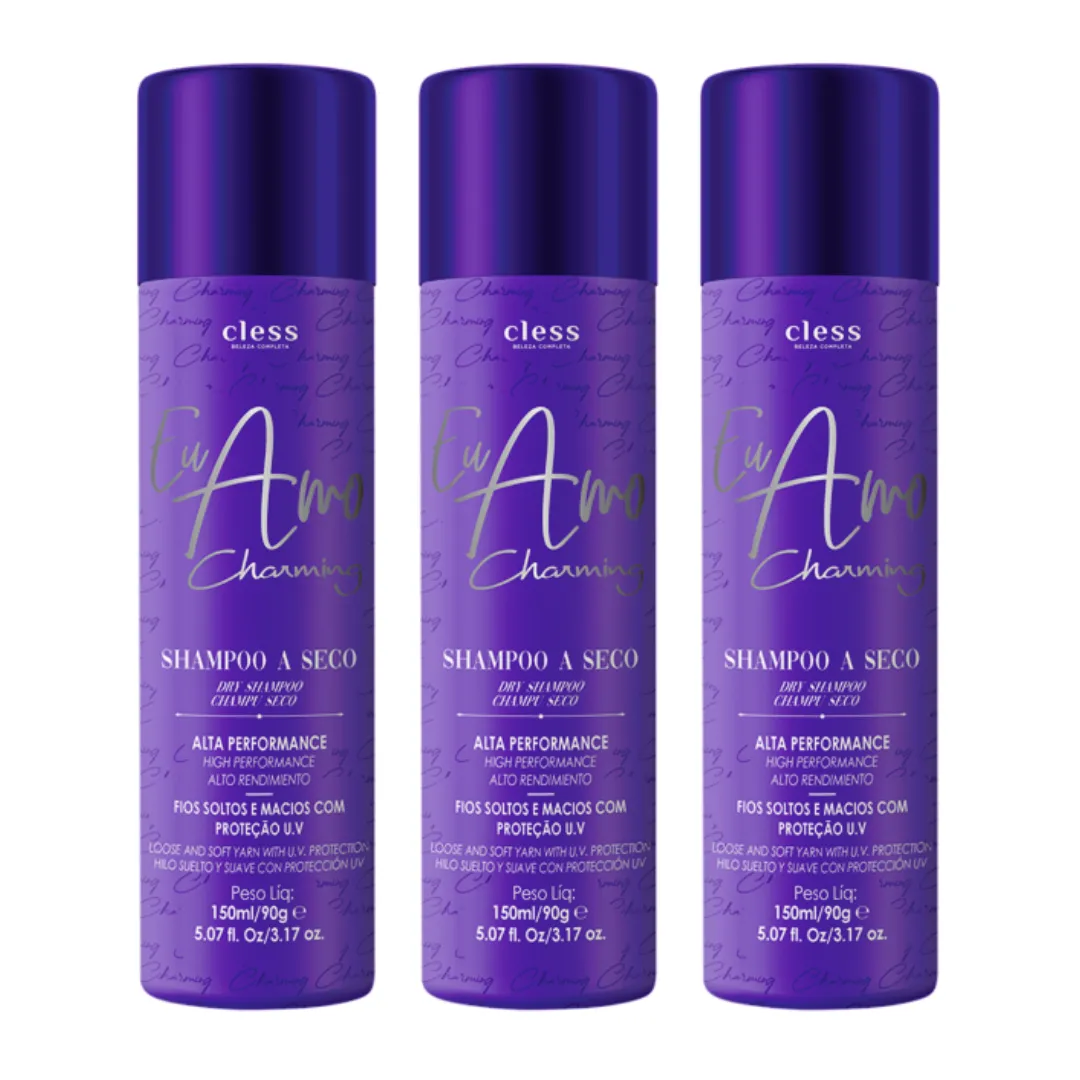 Cless Charming Eu Amo Shampoo a Seco 150ml - 03 Unidades