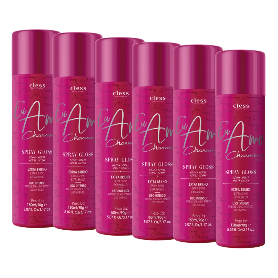 Cless Charming Spray de Brilho Gloss 150ml - 06 Unidades