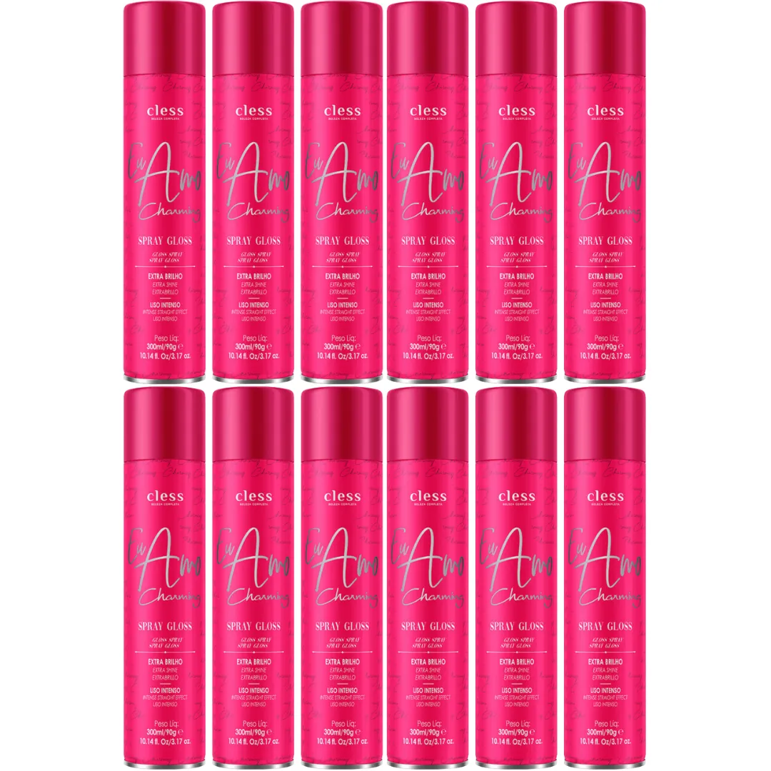 Cless Charming Spray de Brilho Gloss 300ml - 12 Unidades