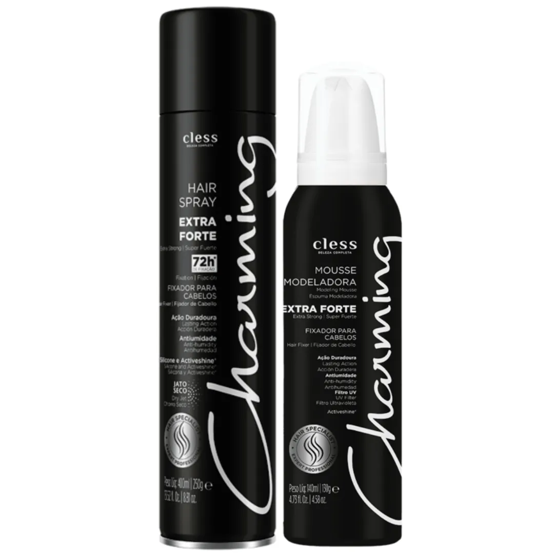 Cless Charming Extra Forte Spray 400ml + Mousse Modelador