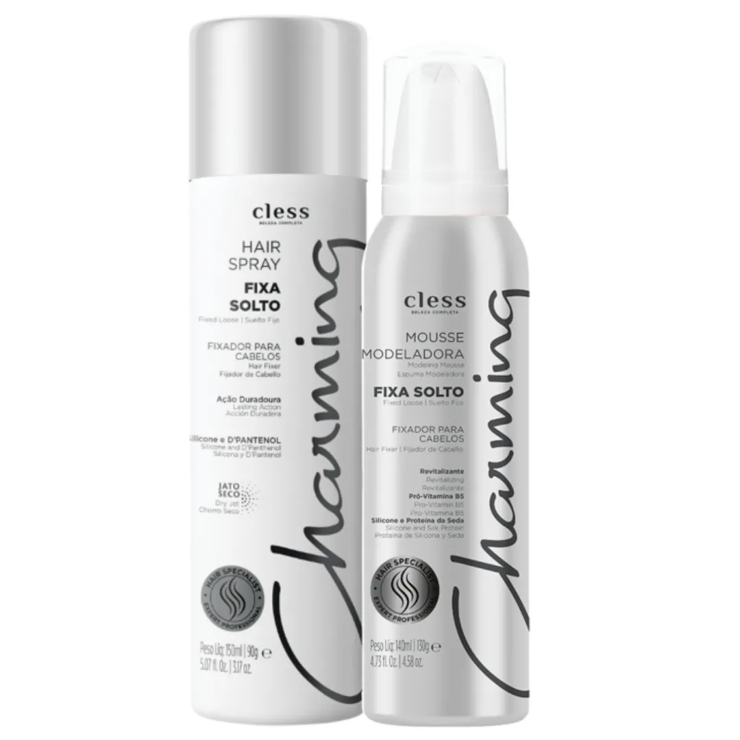 Cless Charming Fixa Solto Spray 150ml + Mousse Modelador