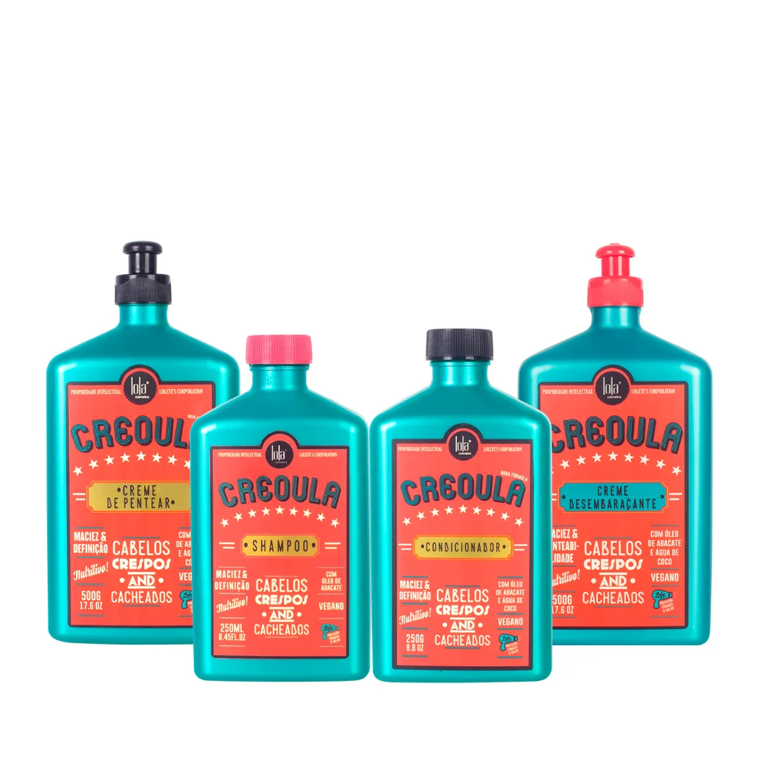 Lola Creoula Crespos e Cacheados Kit Completo (4 Produtos)
