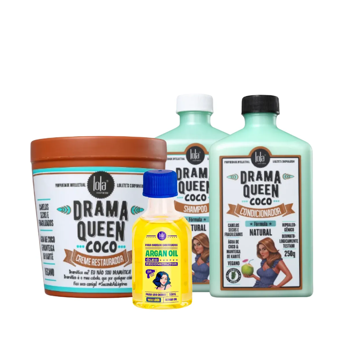 Lola Drama Queen Sh + Cond + Masc + Argan Oil | Só na Linda