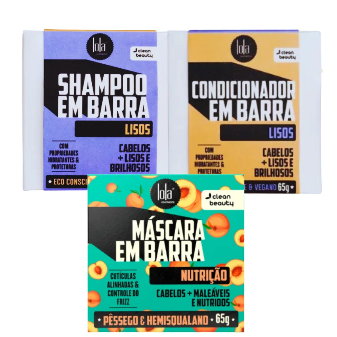 Lola Em Barra Lisos Sh + Cond + Masc Nutrição | ByLinda