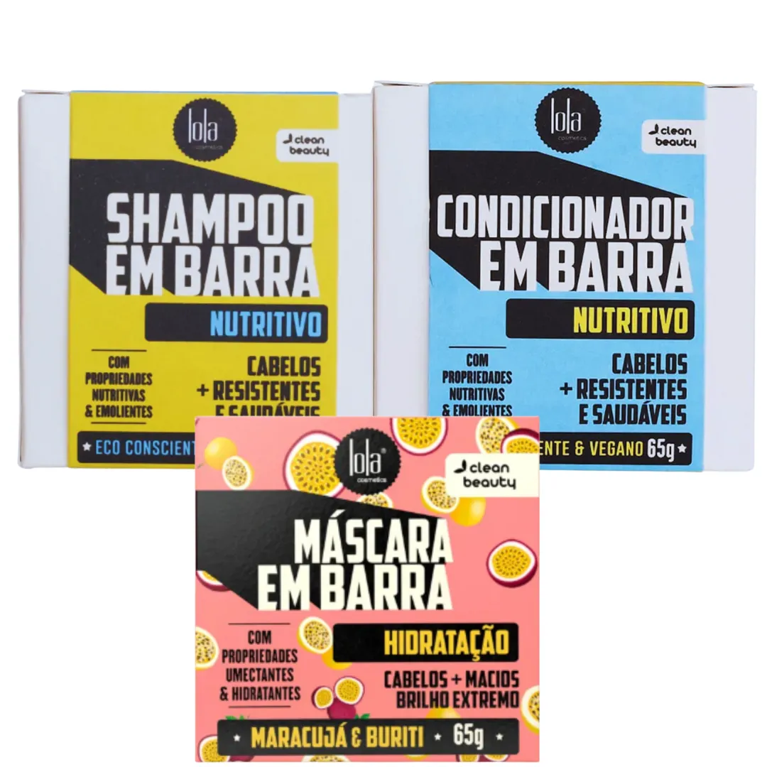 Lola Em Barra Nutritivo Sh + Cond + Masc Hidratação |ByLinda