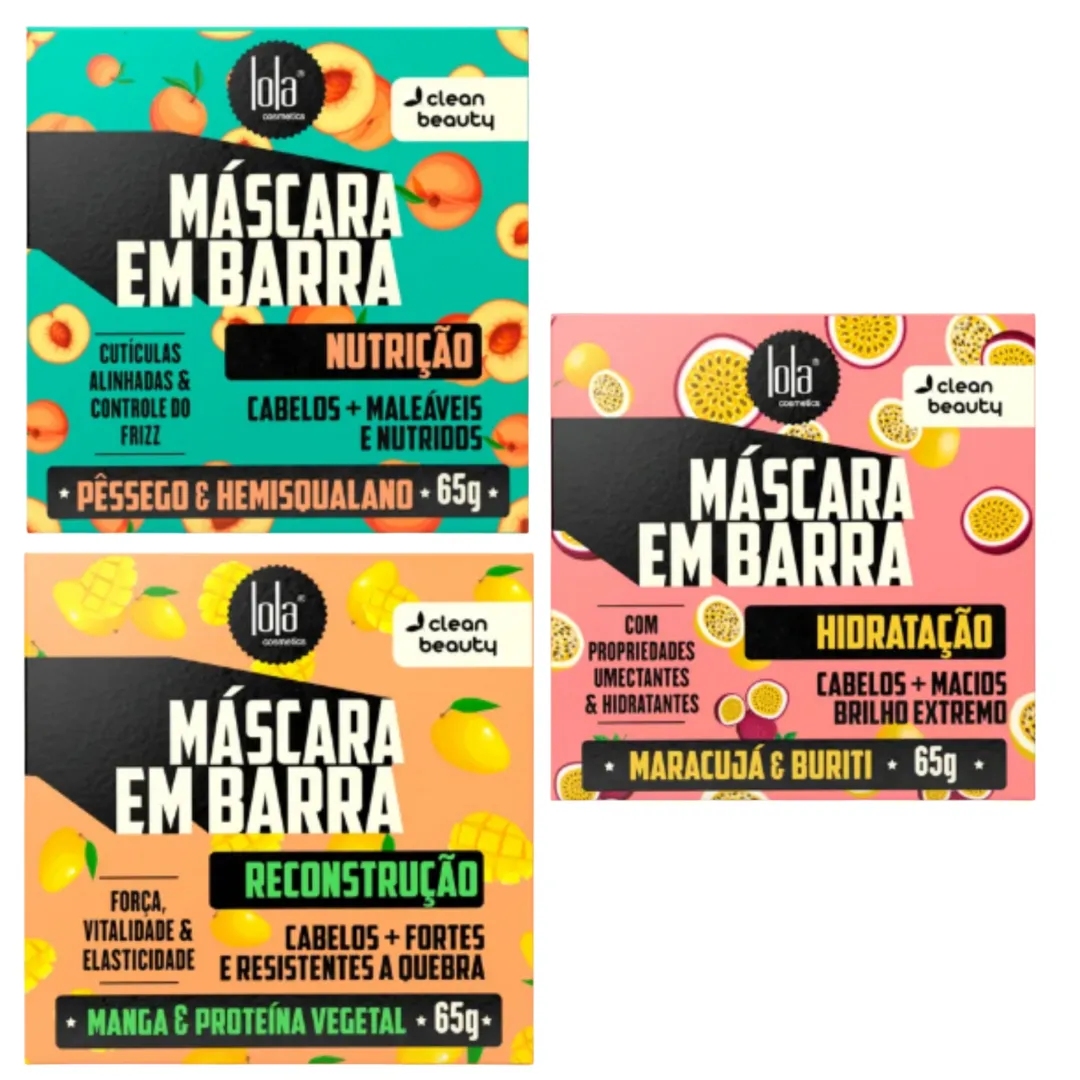 Lola Em Barra Masc Hidratação+Nutrição+Reconstrução | ByLinda