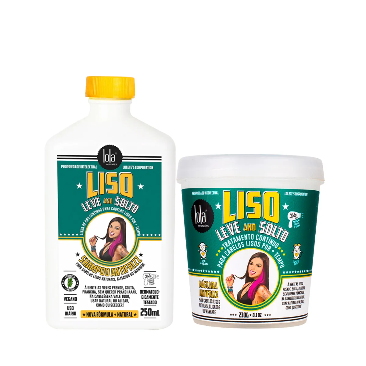Lola Liso Leve e Solto Sh 250ml + Masc 230ml | Só na Linda