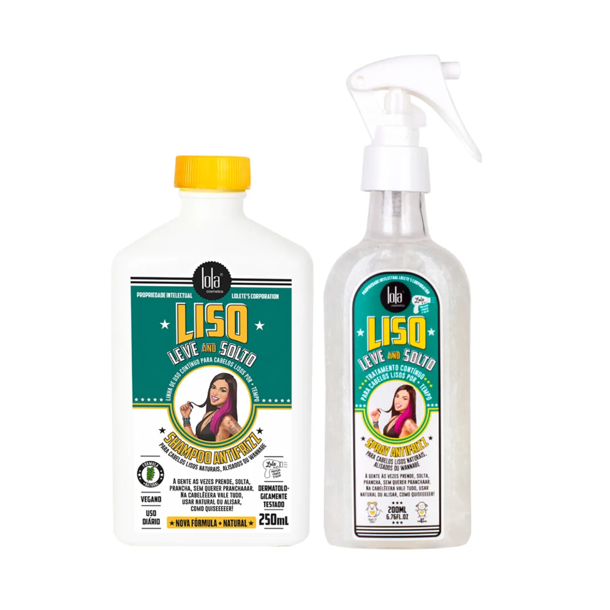 Lola Liso Leve e Solto Sh 250ml + Spray 200ml | ByLinda