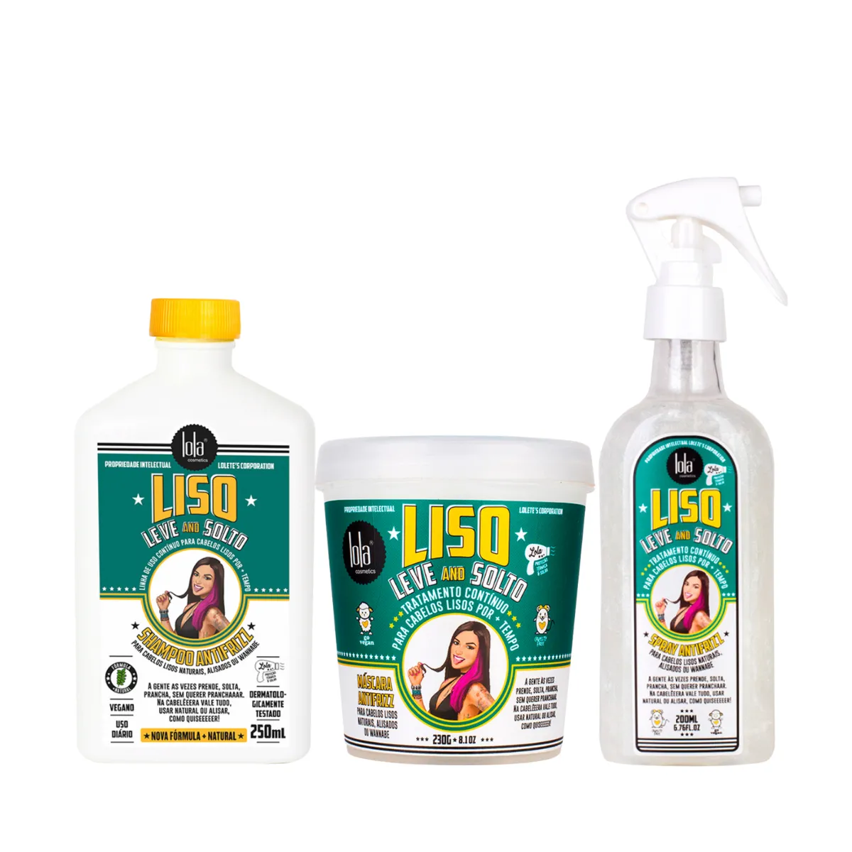 Lola Liso Leve e Solto Sh + Masc + Spray |ByLinda