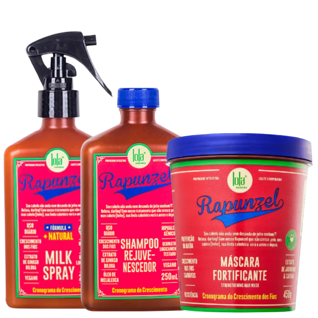 Lola Rapunzel Shampoo + Spray Milk + Máscara Fortificante