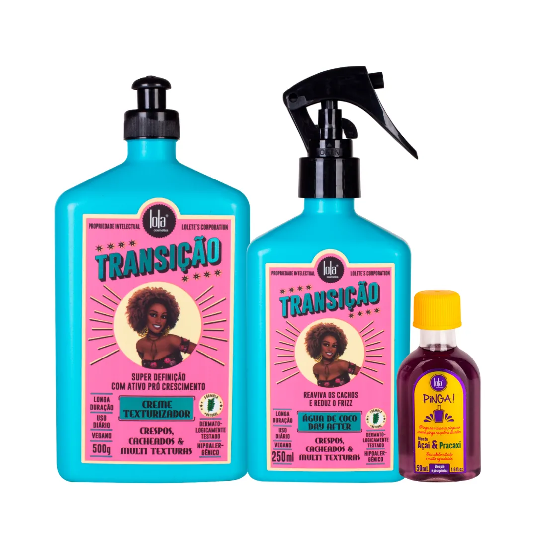 Lola Transição Texturizador + DayAfter + Pinga! ÓleoAçaí |Linda