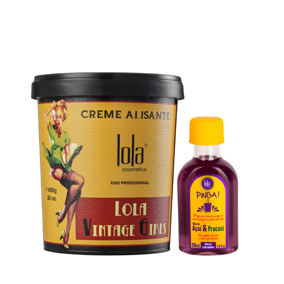 Lola Vintage Girls Alisante 850g + Pinga! Óleo Açaí e Pracaxi