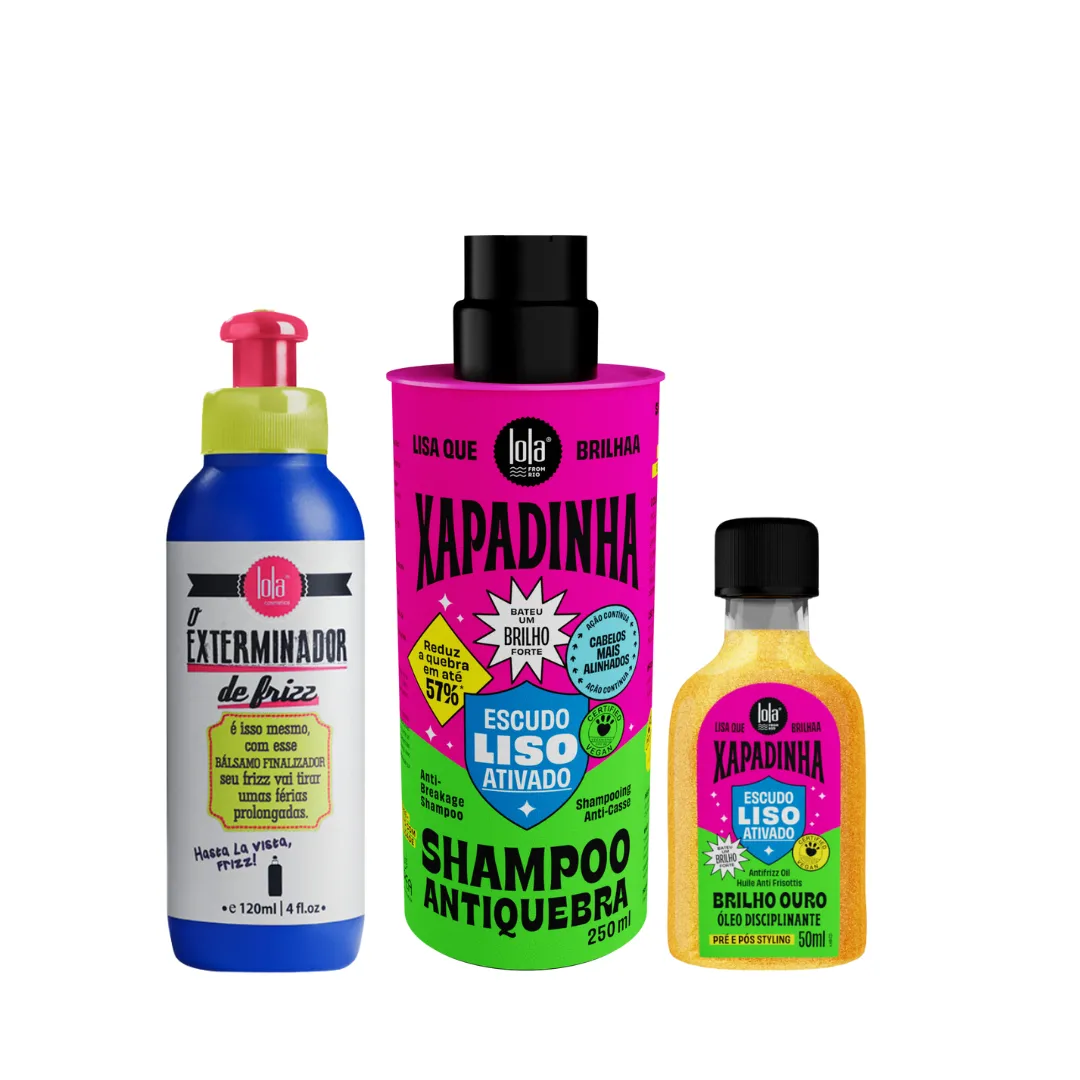 Lola O Exterminador de Frizz Balsamo + Xapadinha Shampoo + Óleo