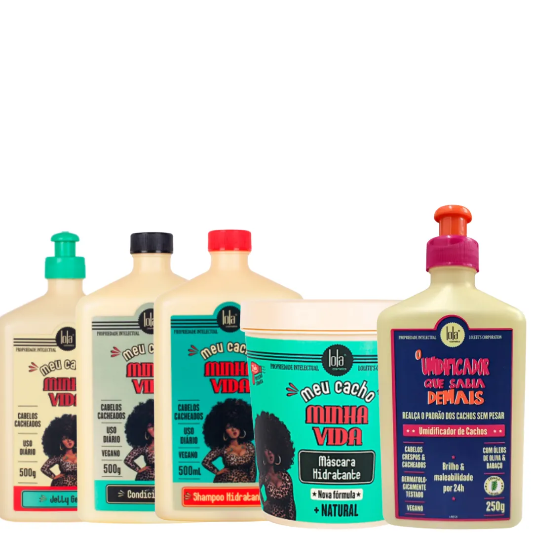 Lola Umidificador + Meu Cacho Minha Vida Sh + Cond + Masc + Jelly Gel