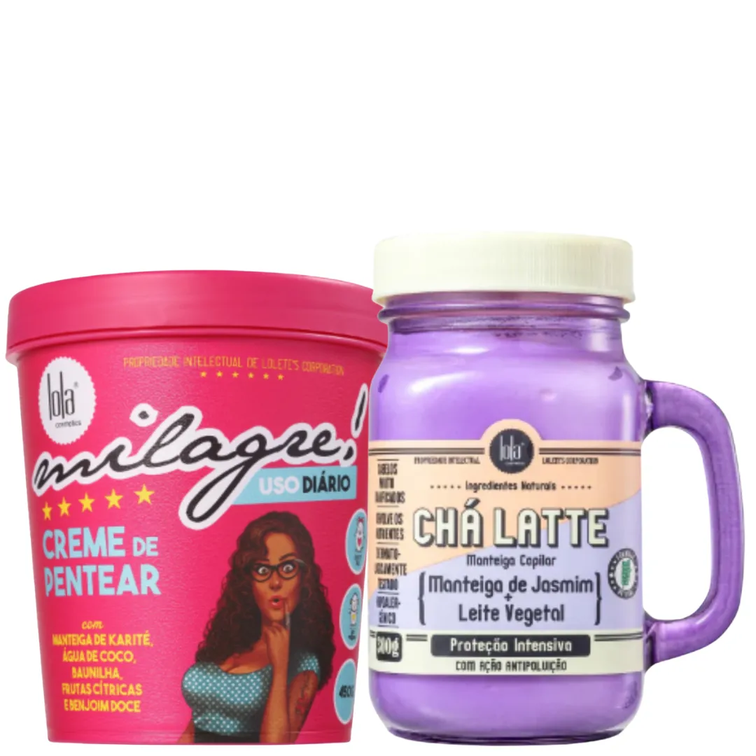 Lola Chá Latte Jasmin Masc + Milagre Creme para Pentear