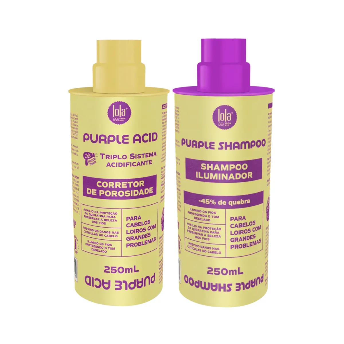 Kit Lola Purple Sh 250ml + Acidificante 250ml | By Linda