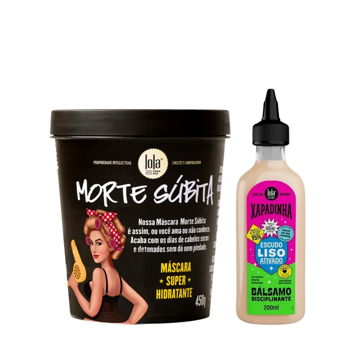 Kit Lola Morte Subita Masc 450ml + Xapadinha Balsamo 200ml | By Linda