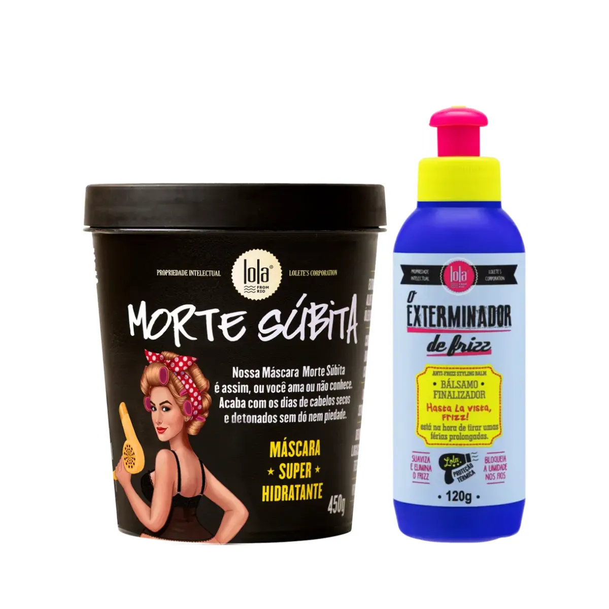 Kit Lola Morte Subita Masc 450ml + O Exterminador de Frizz Balsámo 120ml | By Linda