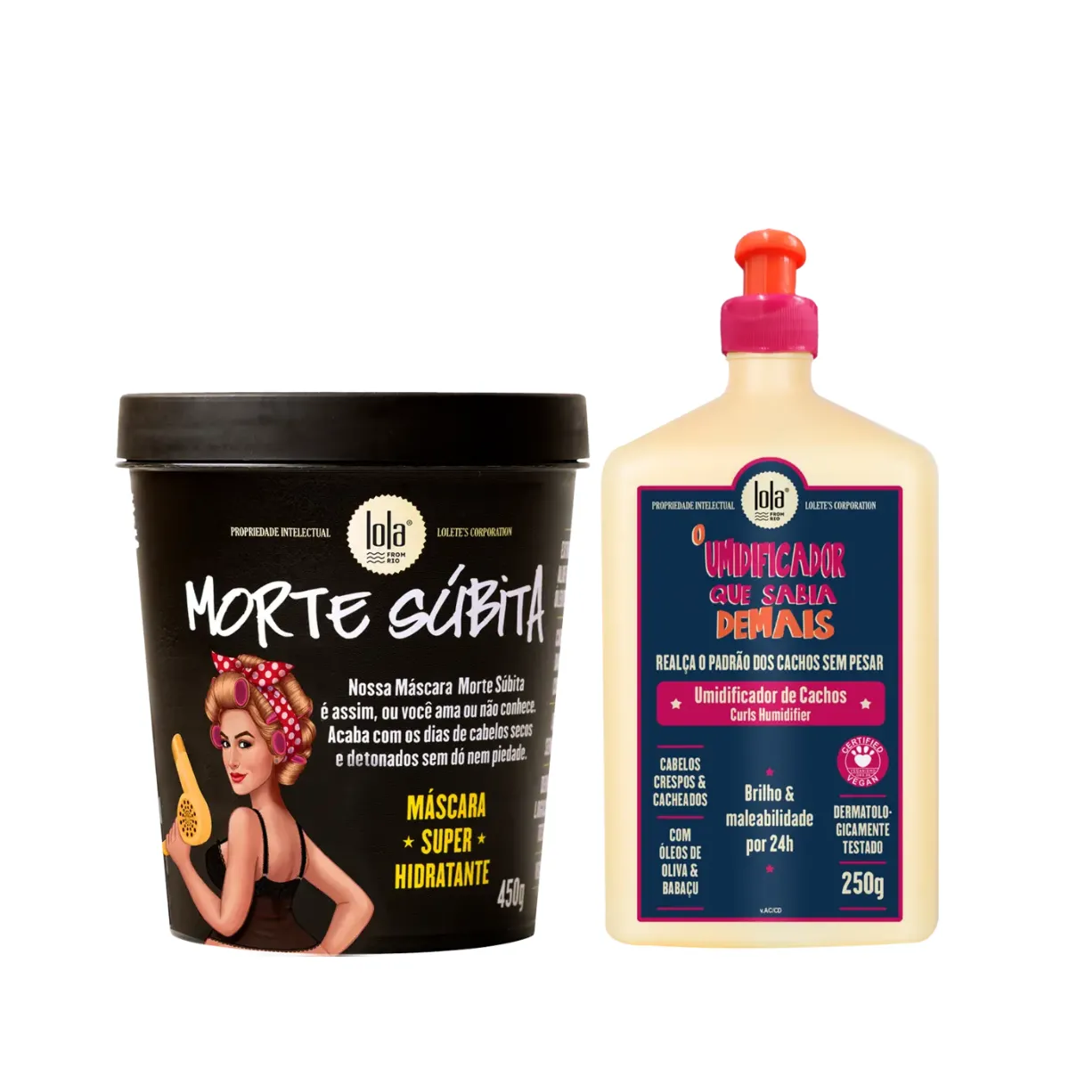 Kit Lola Morte Subita Masc 450ml + O Umidificador Que Sabia Demais 250ml | By Linda