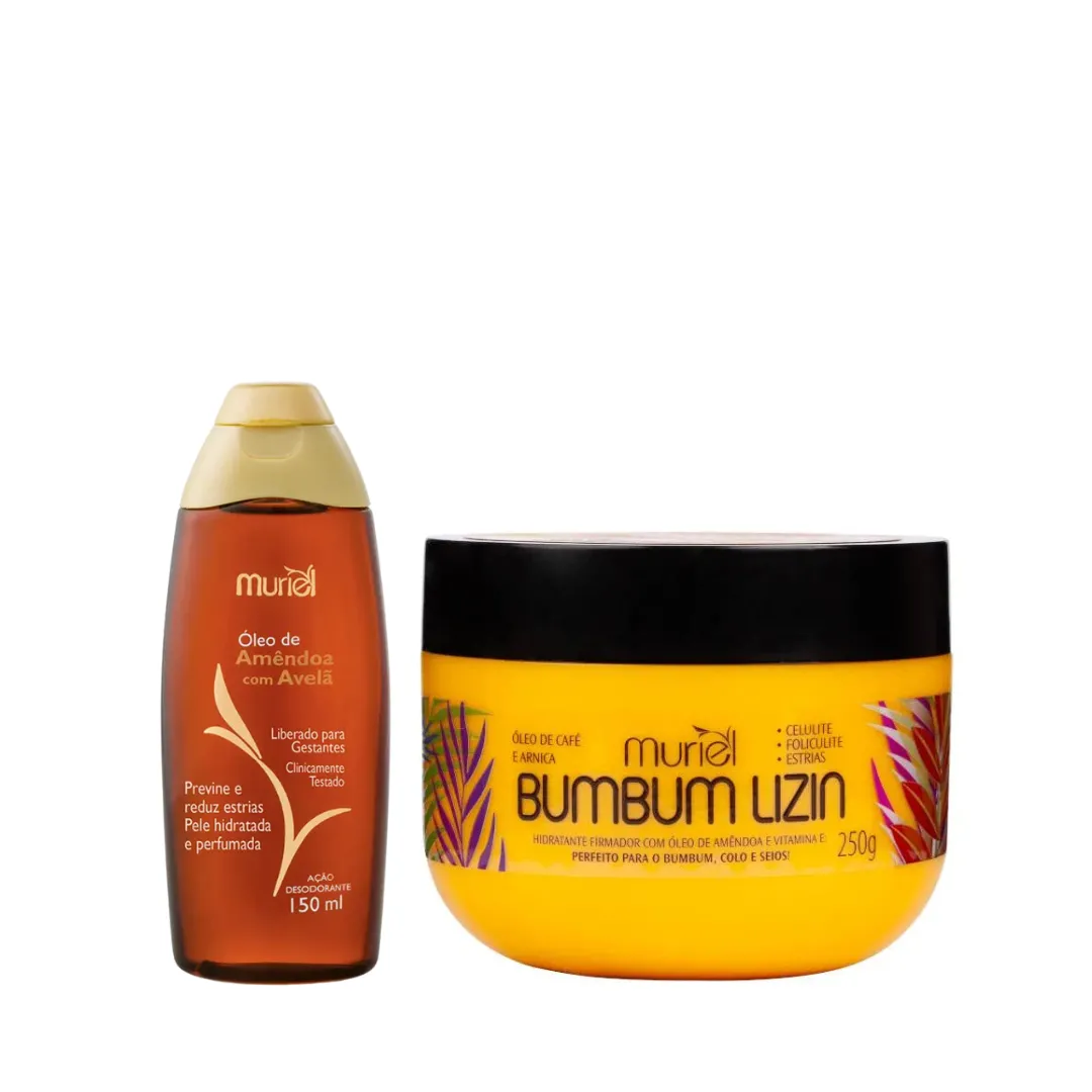 Muriel Óleo Amêndoas com Avelã 150ml + Bumbum Lisin 250ml