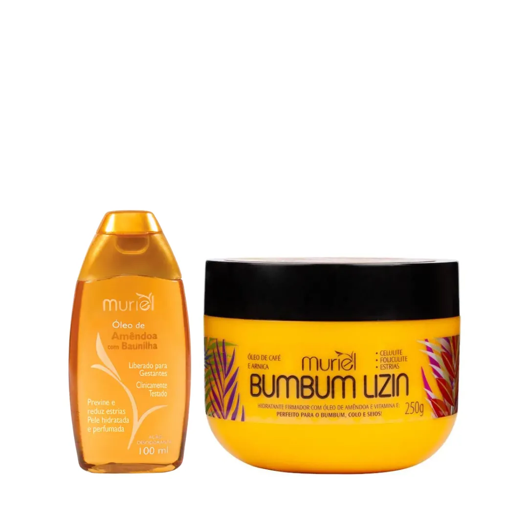 Muriel Óleo Amêndoas com Baunilha 100ml + Bumbum Lisin 250ml