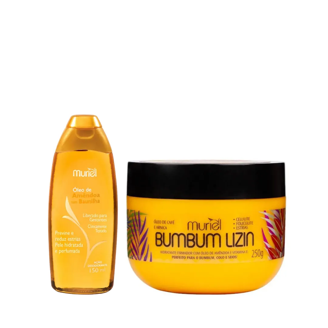 Muriel Óleo Amêndoas com Baunilha 150ml + Bumbum Lisin 250ml