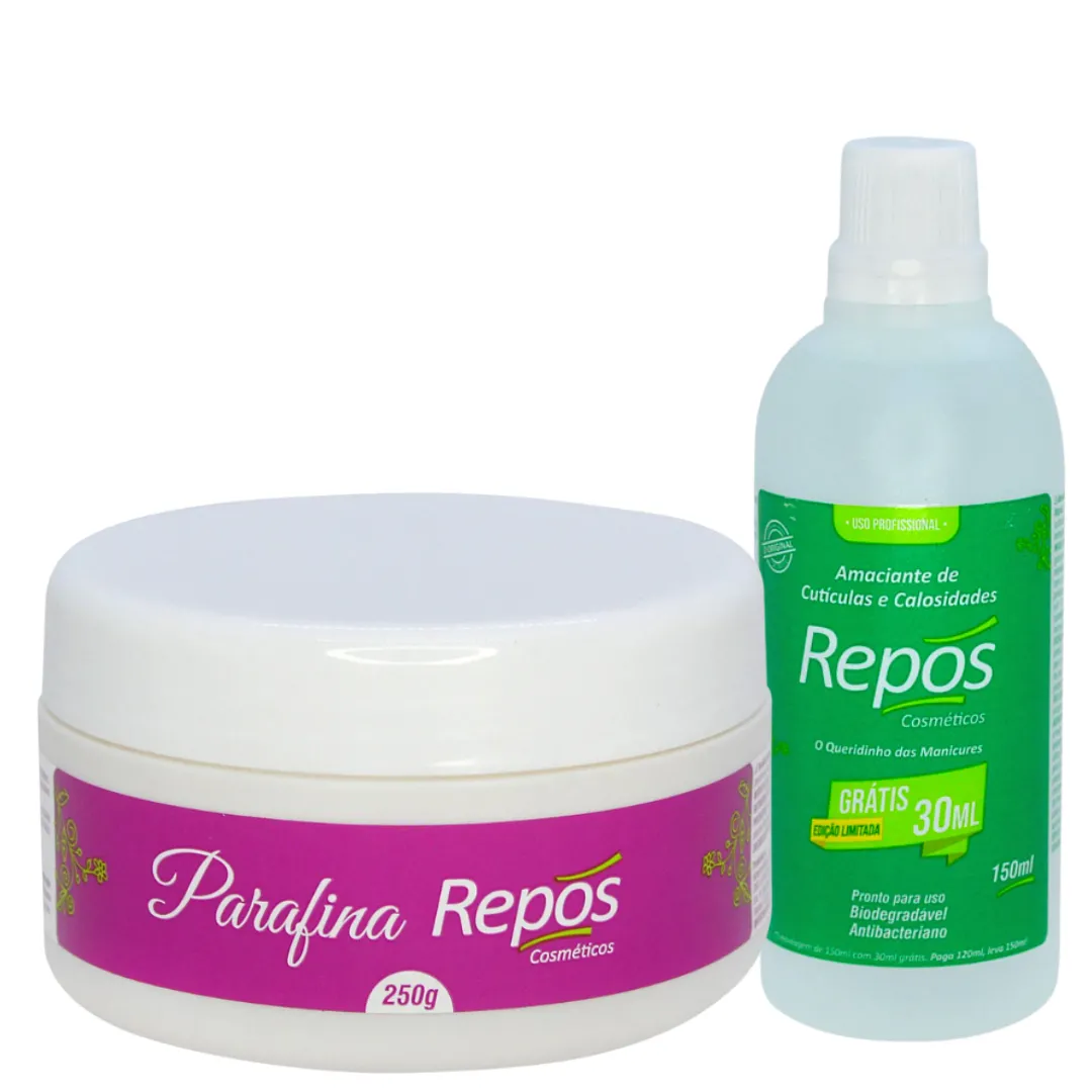 Kit Repos Amaciante 120ml + Parafina 250ml | ByLinda