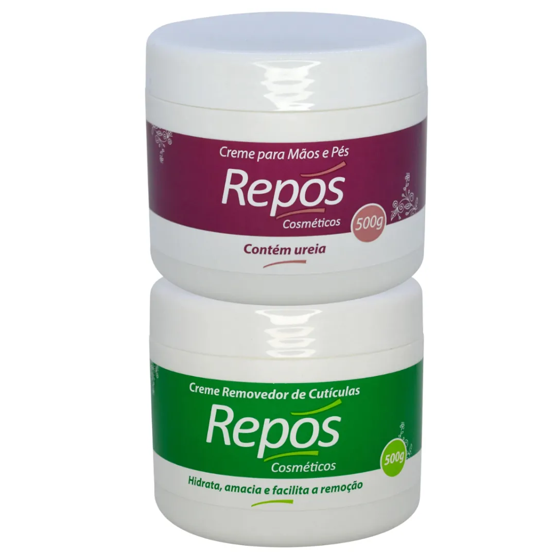 Kit Repos Removedor 500ml + Creme de Uréia 500ml | Só na Linda