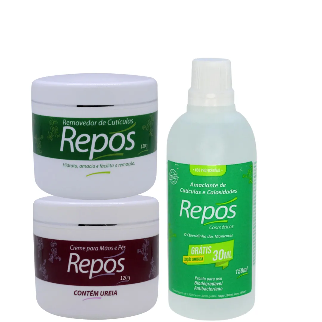 Kit Repos Amaciante + Removedor + Creme de Uréia