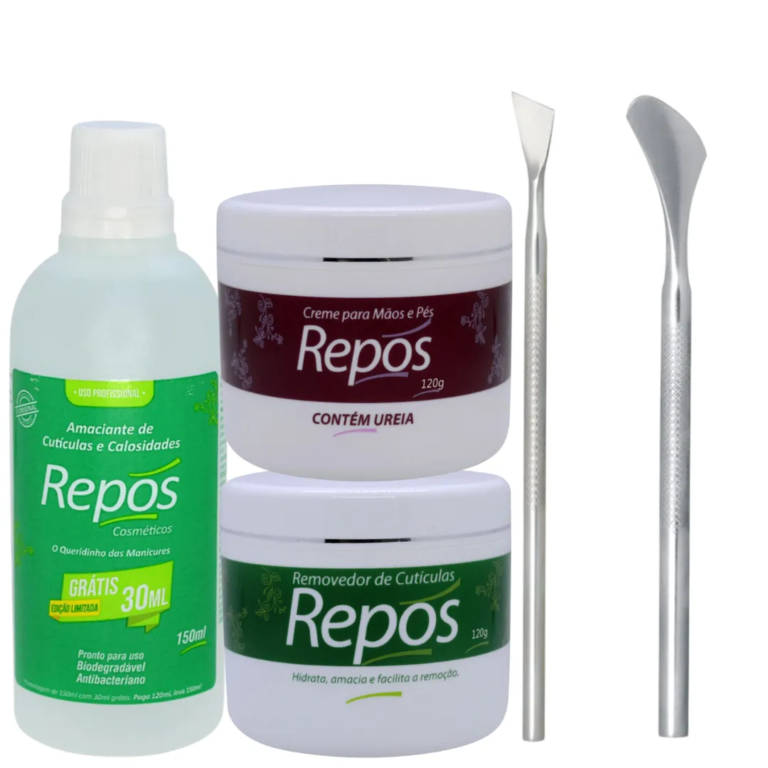 Kit Repos Amaciante + Removedor + Creme Uréia + 222 + 482