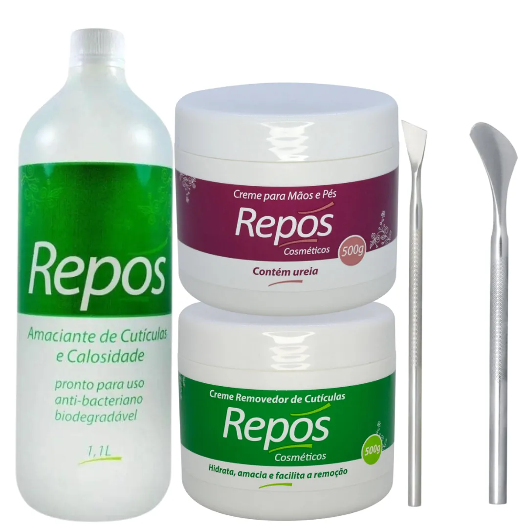 Kit Repos Amaciante + Removedor + Creme Uréia + 222 + 482