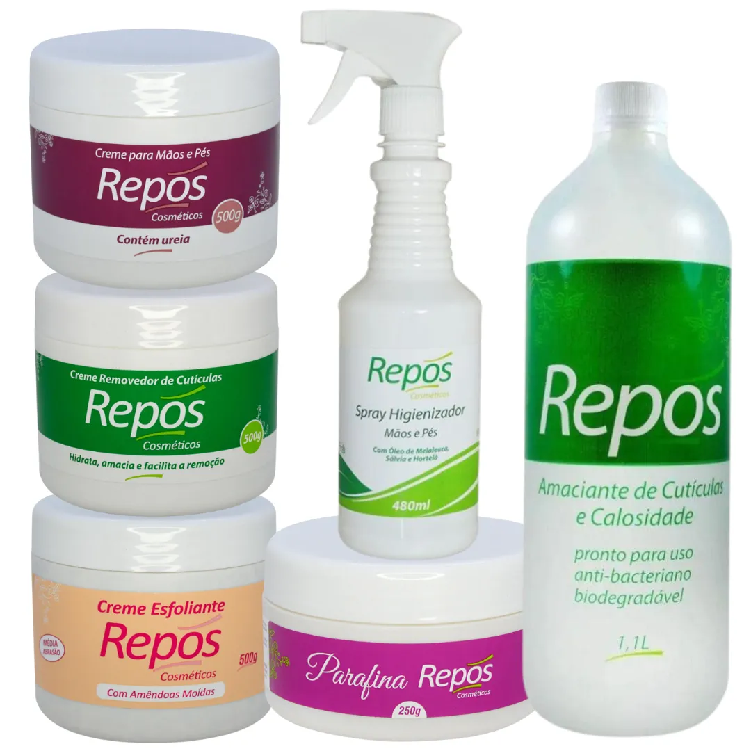 Repos Amaciante+Esfoliante+Parafina+Uréia+Removedor+Spray