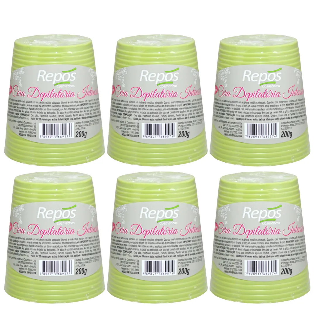 Kit Repos Cera Depilatória Intensive 200g - 6 Unidades