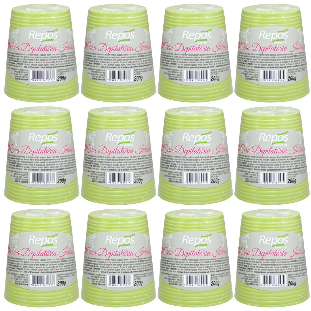 Kit Repos Cera Depilatória Intensive 200g - 12 Unidades