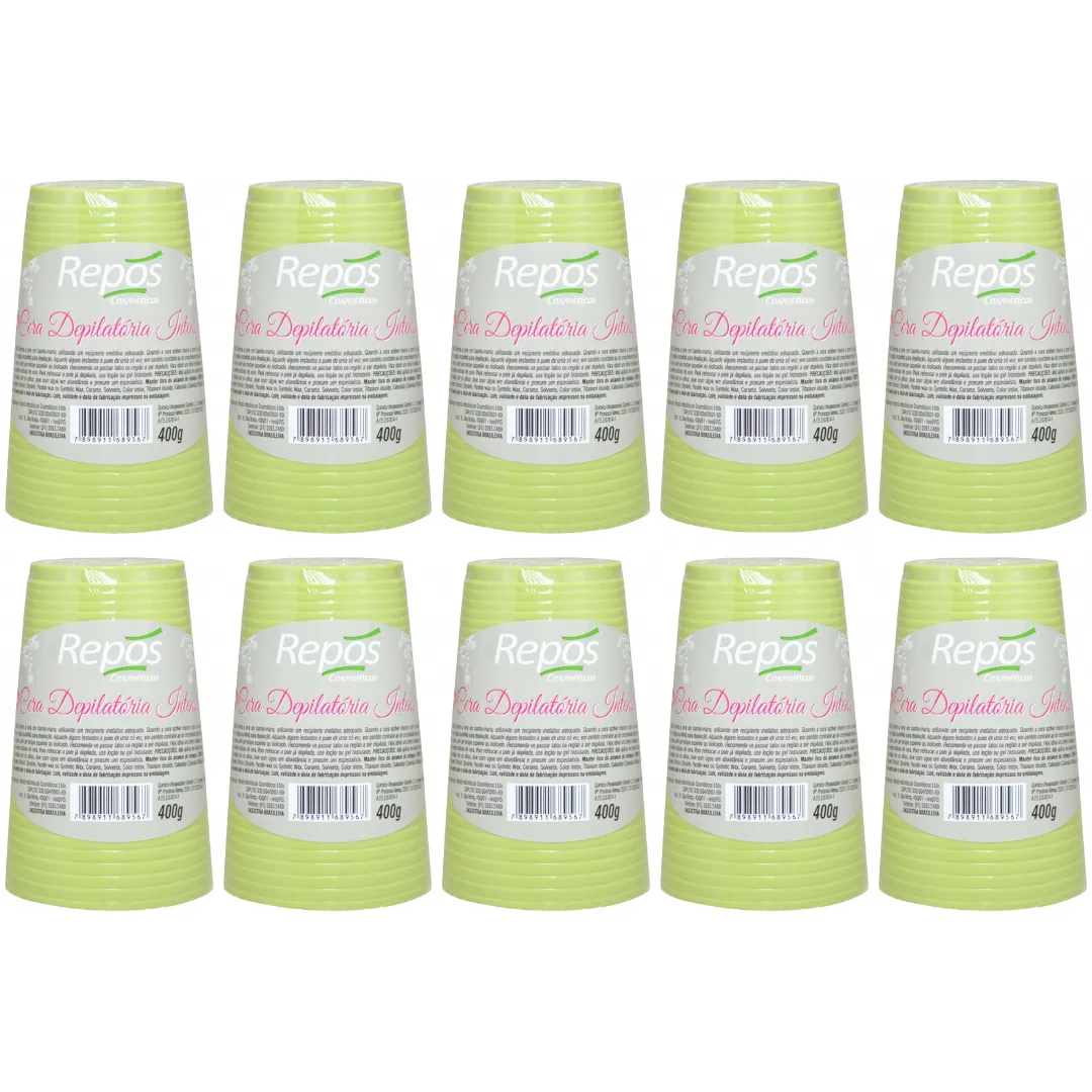 Kit Repos Cera Depilatória Intensive 400g - 10 Unidades
