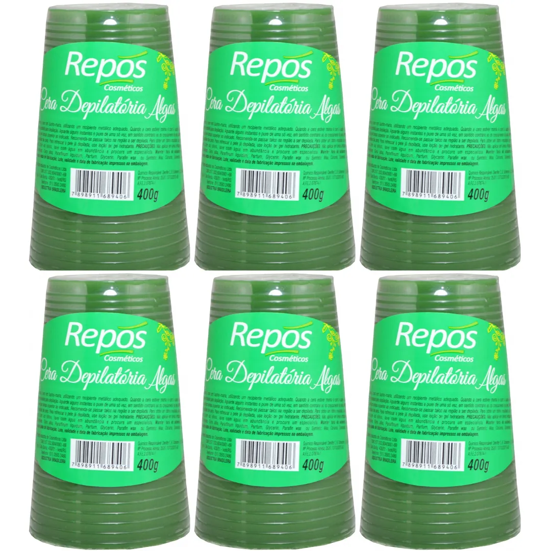 Kit Cera Depilatória Algas 400g - 6 Unidades | Compre na Linda
