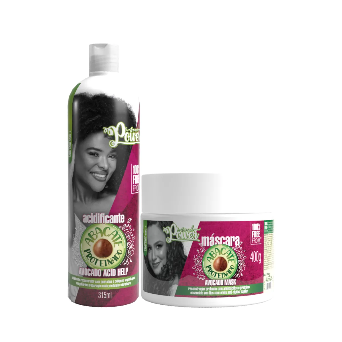 Soul Power Abacate Proteinado Mascara + Acidificante
