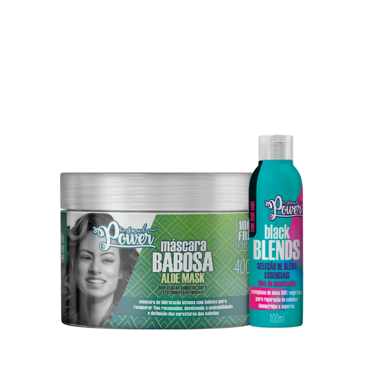 Soul Power Babosa Mascara 400ml + Blends Óleo 100ml