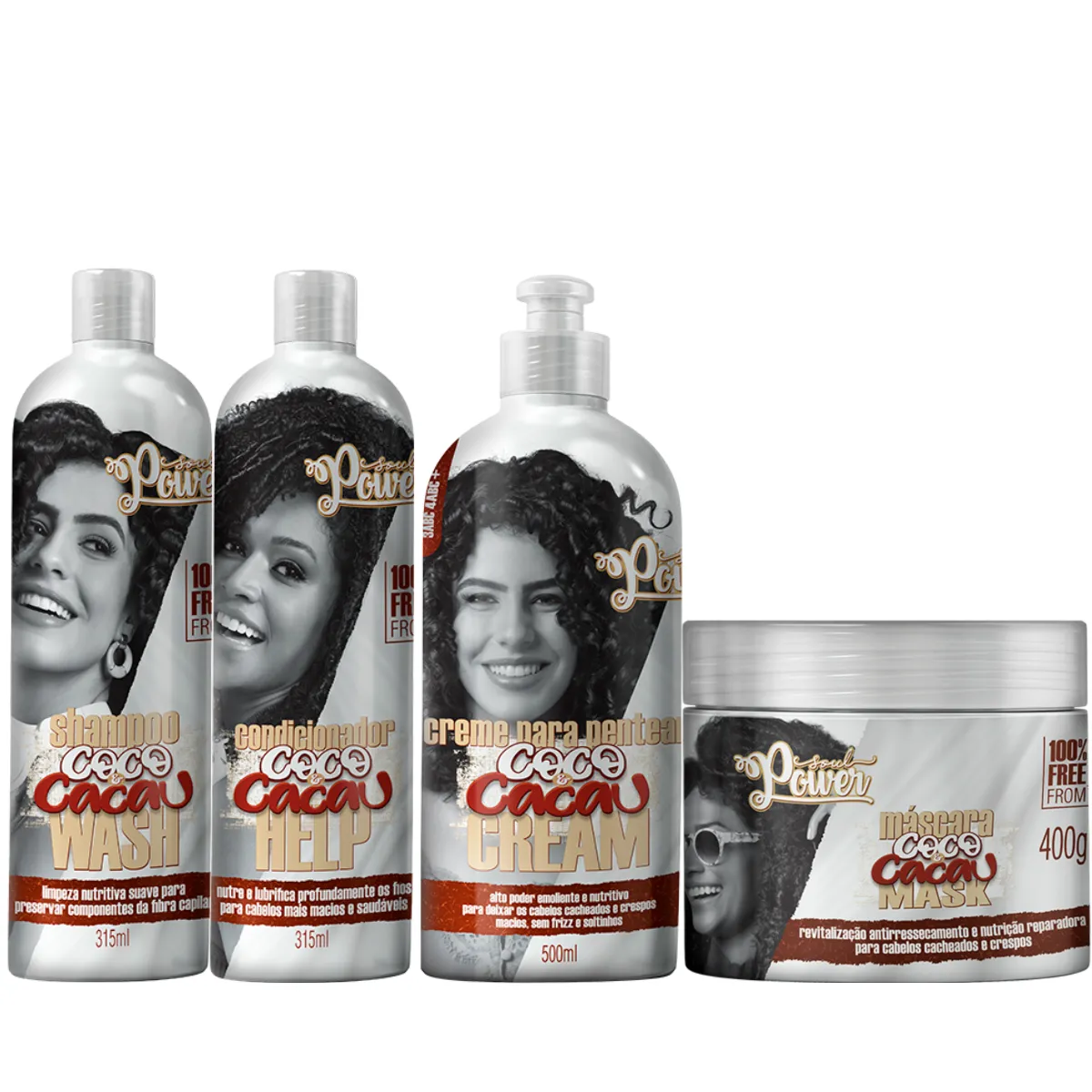 Soul Power Coco e Cacau Completo + Creme p/ Pentear 500ml